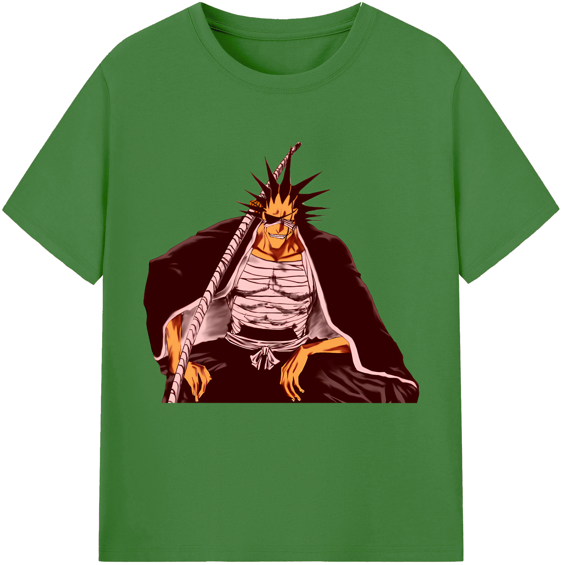 （画像用） ブリーチ ざらき けんぱち BLEACH Zaraki Kenpachi レディースカジュアルプリントTシャツ（綿100％）